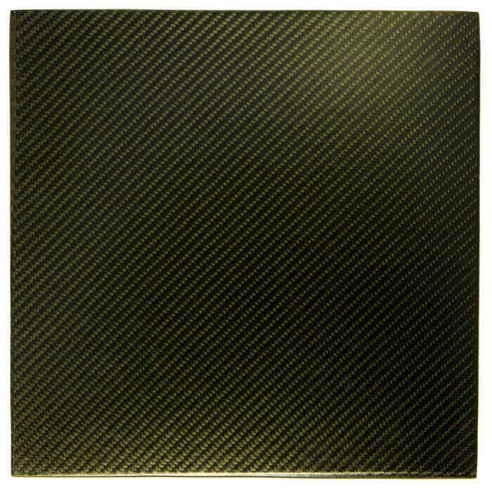 12" x 12" x .187" Black 2x2 Twill Carbon Fiber