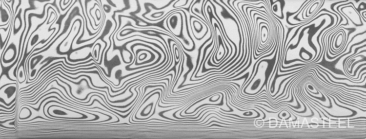 .100" x 1"  Vinland Damasteel