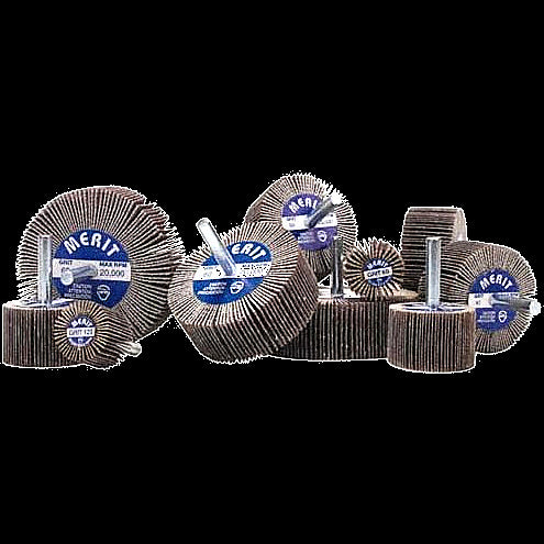1 x 1/2 - 80 - Aluminum Oxide Flap Wheel 1/4-20 Thread # 621106