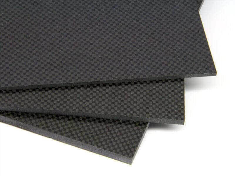 8-1/2" x 11" x .250" Black 2x2 Twill Carbon Fiber LVA